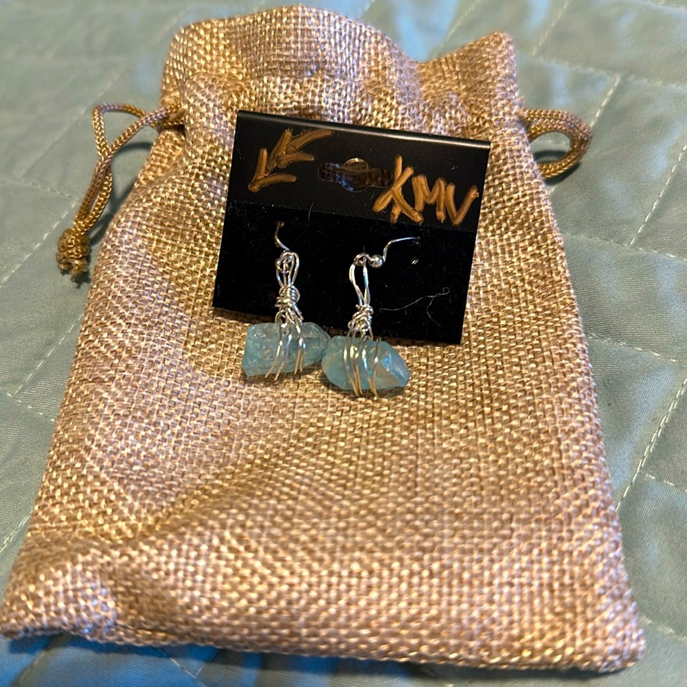 NWT beautiful light blue earrings